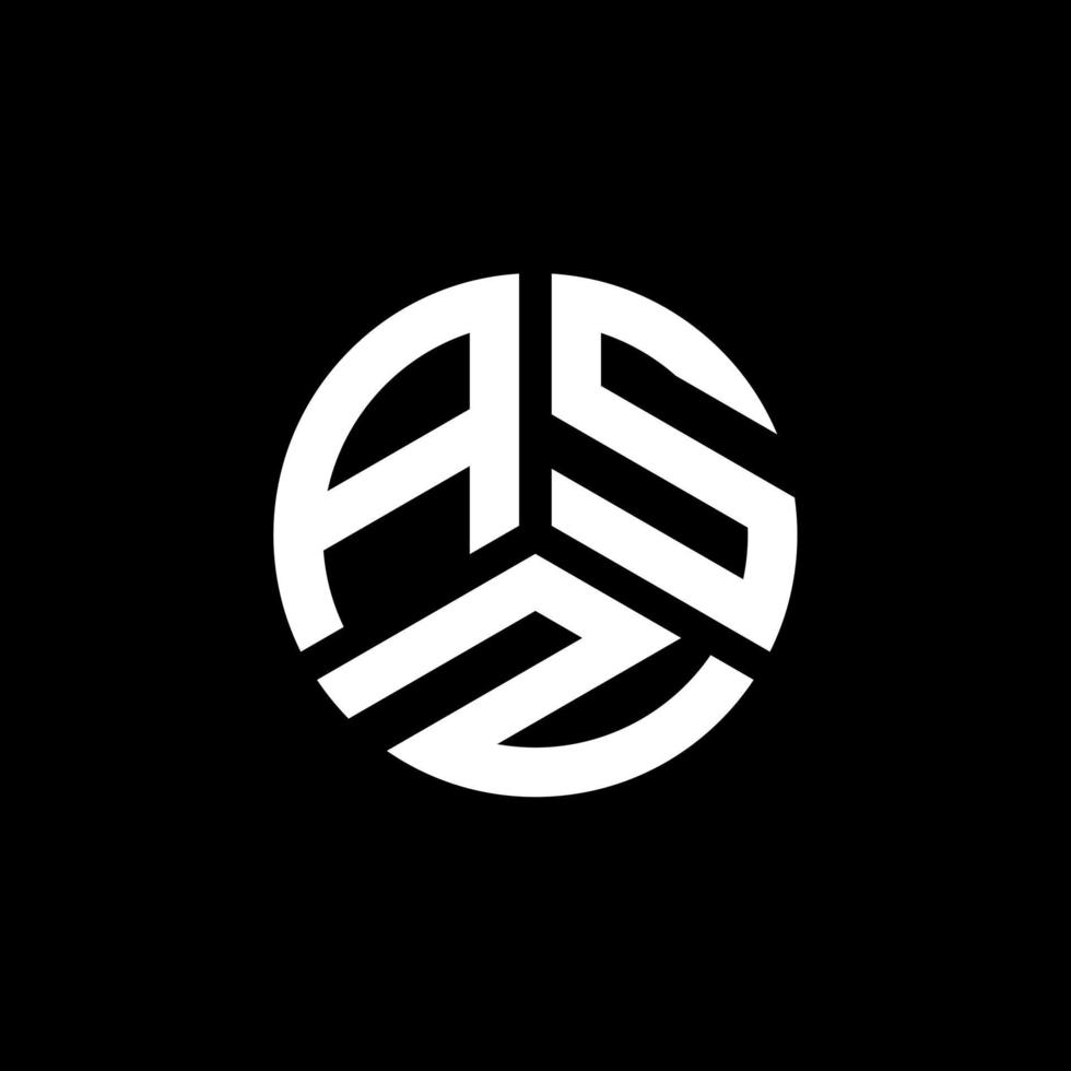 design de logotipo de carta asz em fundo branco. conceito de logotipo de letra de iniciais criativas asz. design de letra asz. vetor