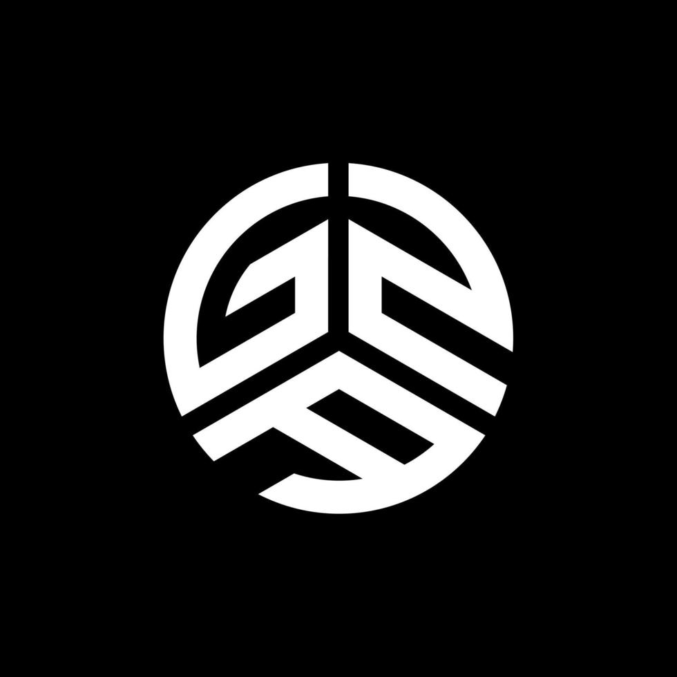 gza carta logotipo design em fundo branco. gza conceito de logotipo de carta de iniciais criativas. design de letra gza. vetor