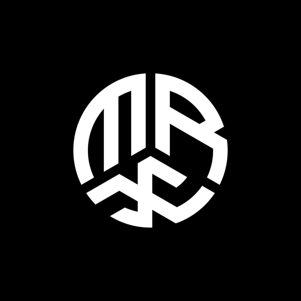design de logotipo de carta mrx em fundo preto. conceito de logotipo de letra de iniciais criativas mrx. design de letra mrx. vetor