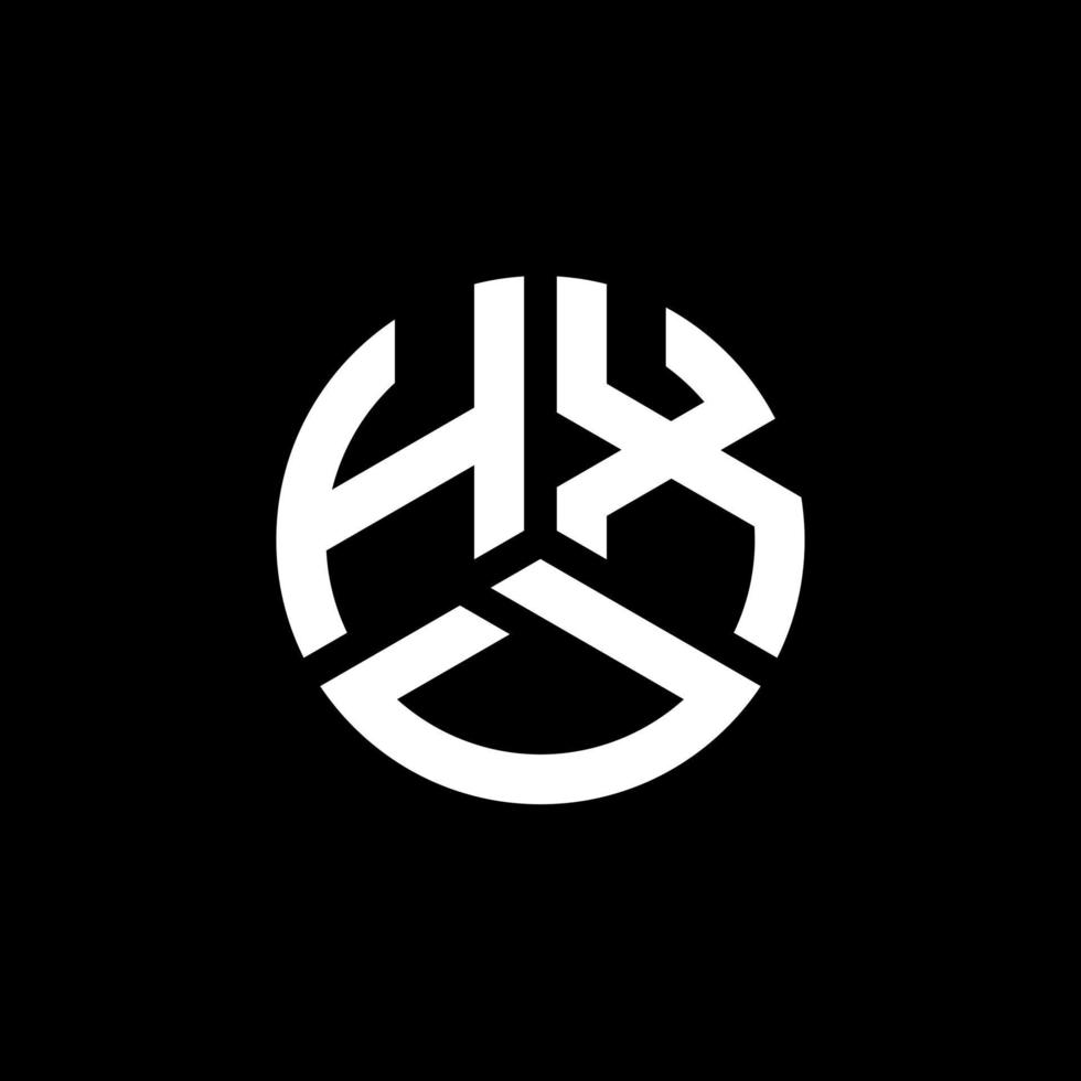 design de logotipo de carta hxd em fundo branco. conceito de logotipo de letra de iniciais criativas hxd. design de letra hxd. vetor