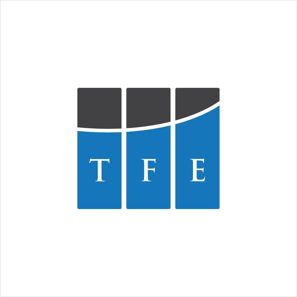design de logotipo de letra tfe em fundo branco. conceito de logotipo de letra de iniciais criativas tfe. design de letra tfe. vetor