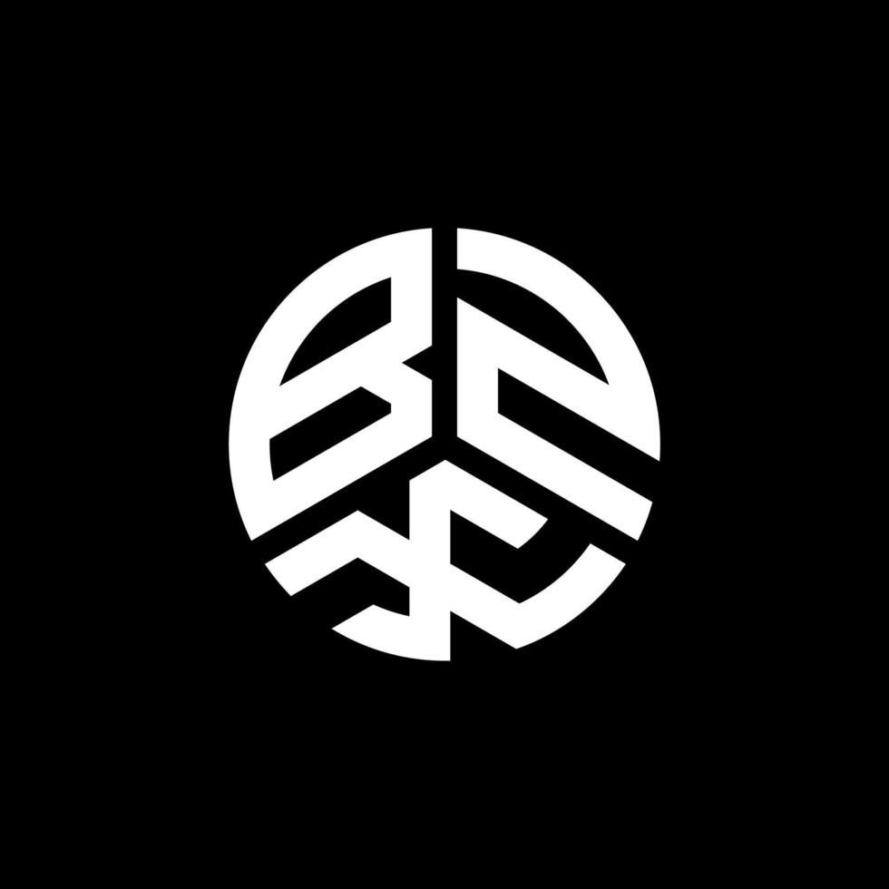 design de logotipo de letra bzx em fundo branco. conceito de logotipo de letra de iniciais criativas bzx. design de letra bzx. vetor