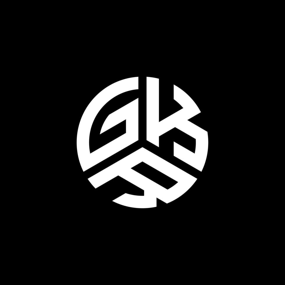 design de logotipo de carta gkr em fundo branco. conceito de logotipo de carta de iniciais criativas gkr. design de letra gkr. vetor