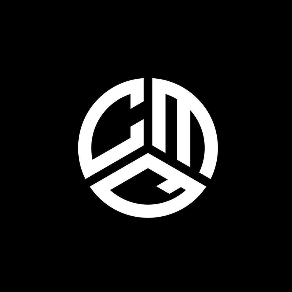 design de logotipo de letra cmq em fundo branco. conceito de logotipo de letra de iniciais criativas cmq. design de letra cmq. vetor