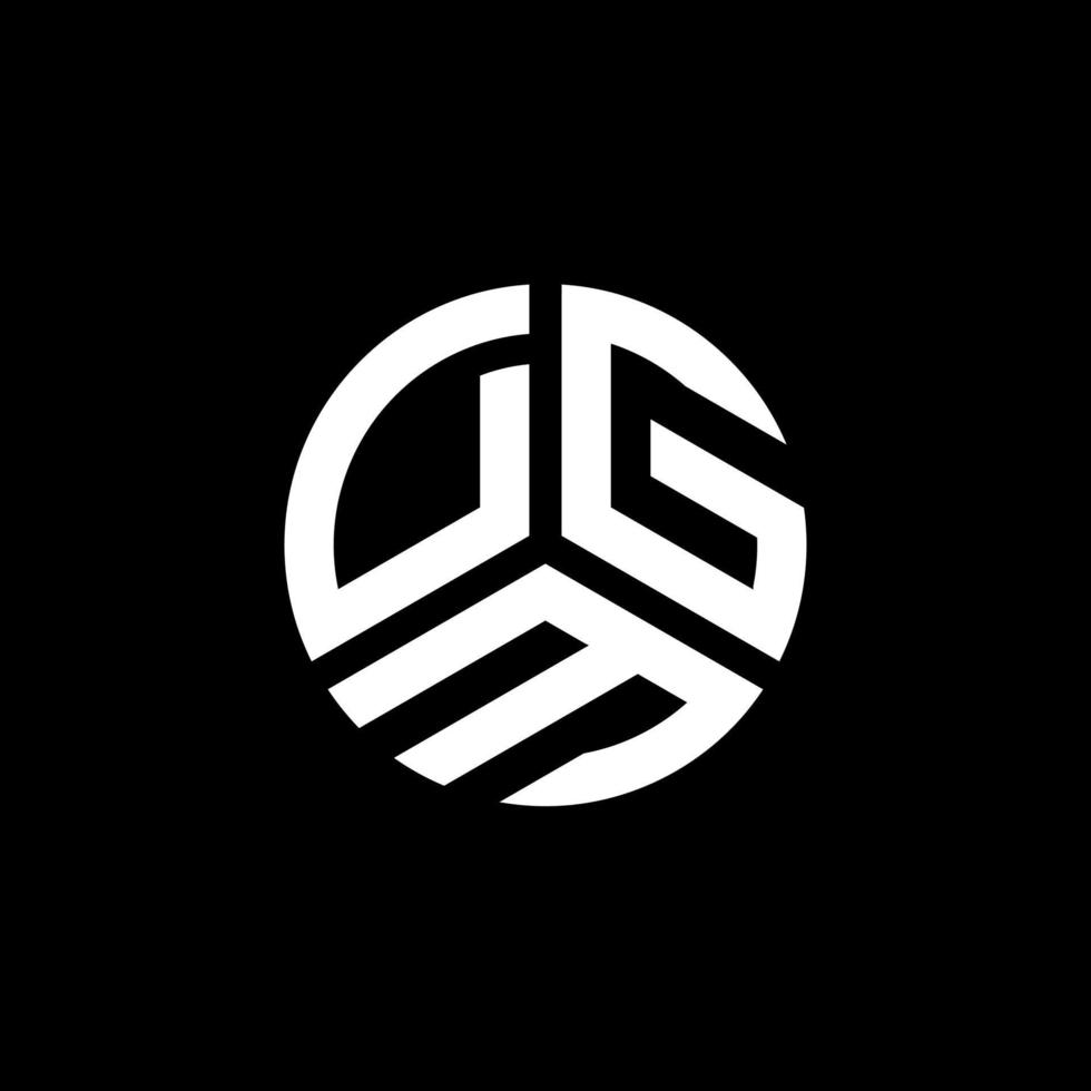 design de logotipo de carta dgm em fundo branco. conceito de logotipo de letra de iniciais criativas dgm. design de letra dgm. vetor