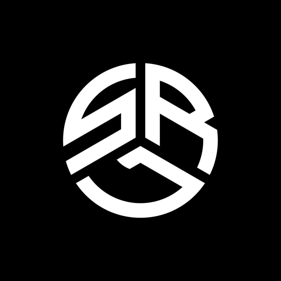 design de logotipo de carta srl em fundo preto. srl conceito de logotipo de letra de iniciais criativas. design de letra srl. vetor