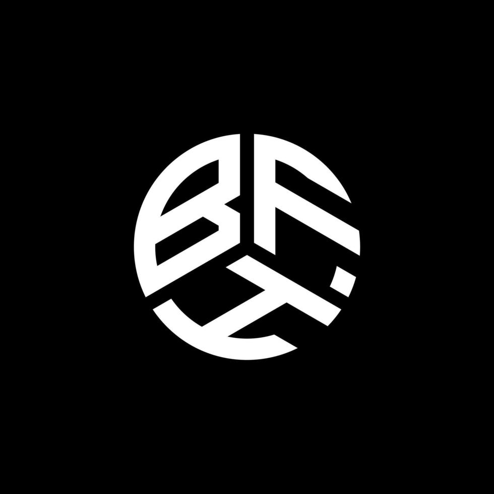 design de logotipo de carta bfh em fundo branco. bfh conceito de logotipo de letra de iniciais criativas. design de letra bfh. vetor
