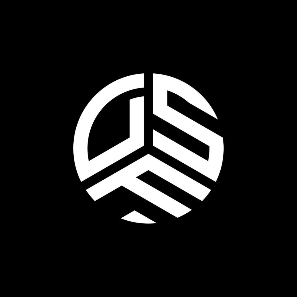 design de logotipo de carta dsf em fundo branco. conceito de logotipo de letra de iniciais criativas dsf. design de letra dsf. vetor