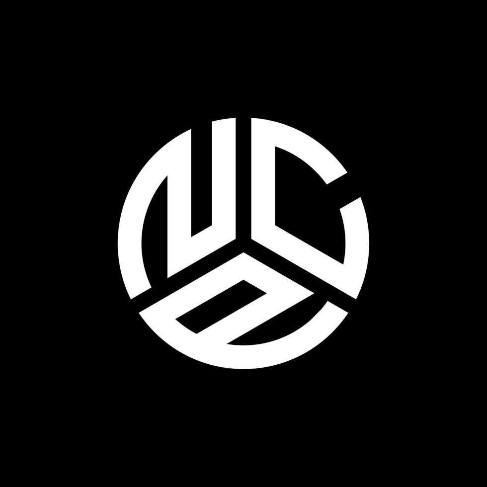 design de logotipo de carta ncp em fundo preto. conceito de logotipo de carta de iniciais criativas ncp. design de carta ncp. vetor