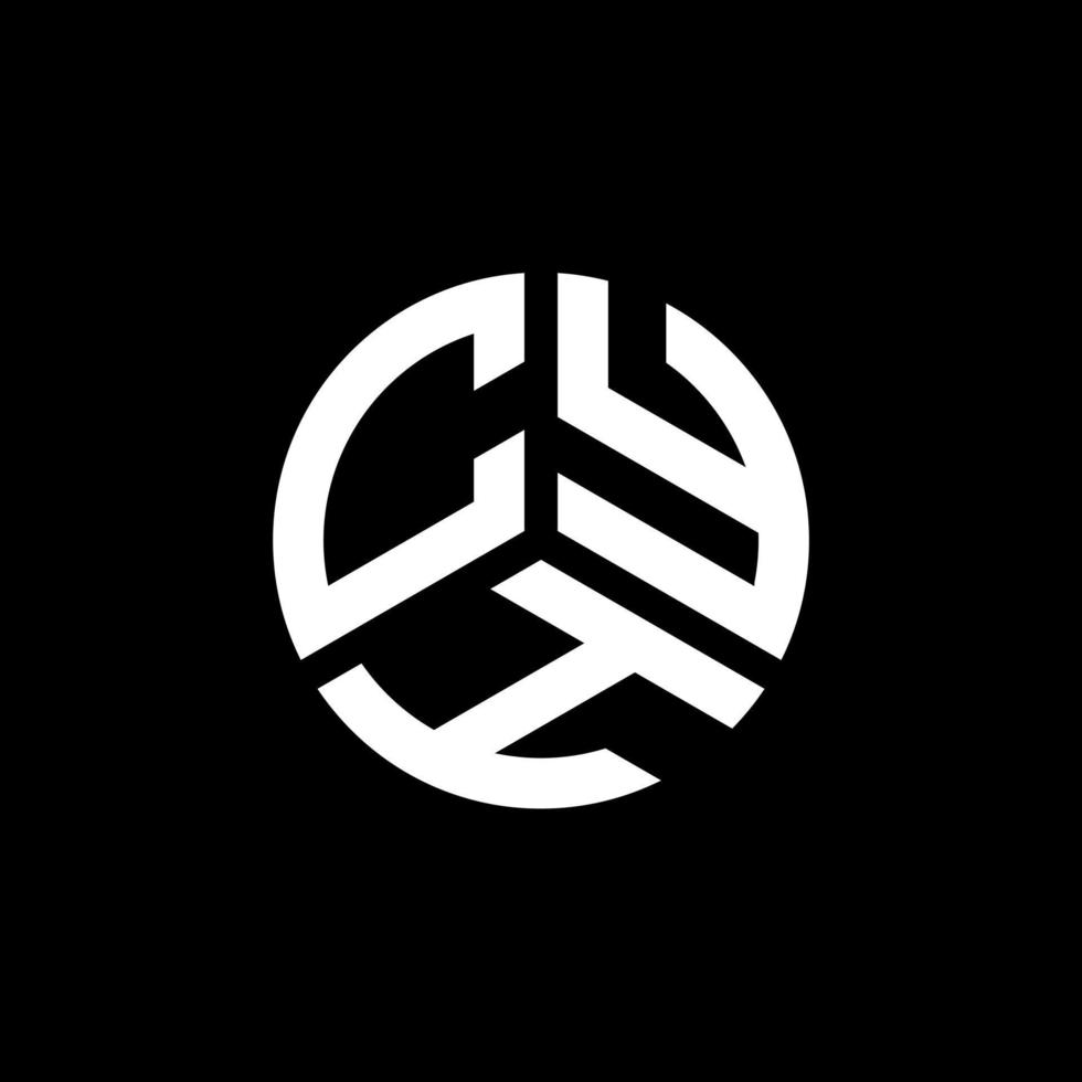 design de logotipo de carta cyh em fundo branco. conceito de logotipo de letra de iniciais criativas cyh. design de letra cyh. vetor