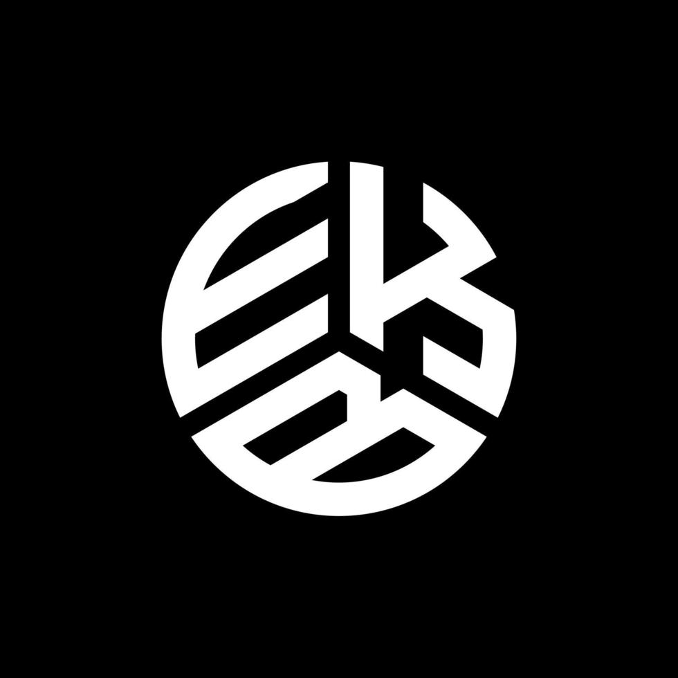 design de logotipo de carta ekb em fundo branco. conceito de logotipo de carta de iniciais criativas ekb. design de letra ekb. vetor