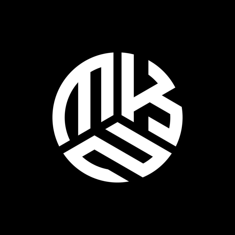 design de logotipo de letra mkn em fundo preto. conceito de logotipo de letra de iniciais criativas mkn. design de letras mkn. vetor