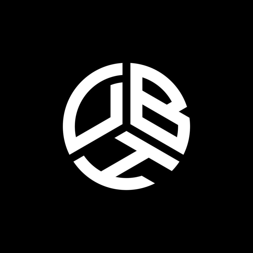 design de logotipo de letra dbh em fundo branco. conceito de logotipo de letra de iniciais criativas dbh. design de letra dbh. vetor