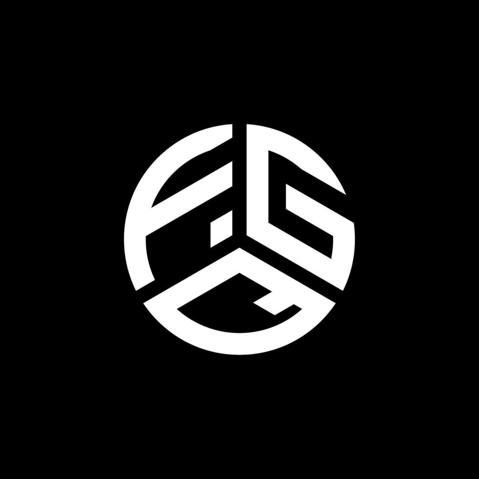 design de logotipo de carta fgq em fundo branco. conceito de logotipo de carta de iniciais criativas fgq. design de letra fgq. vetor