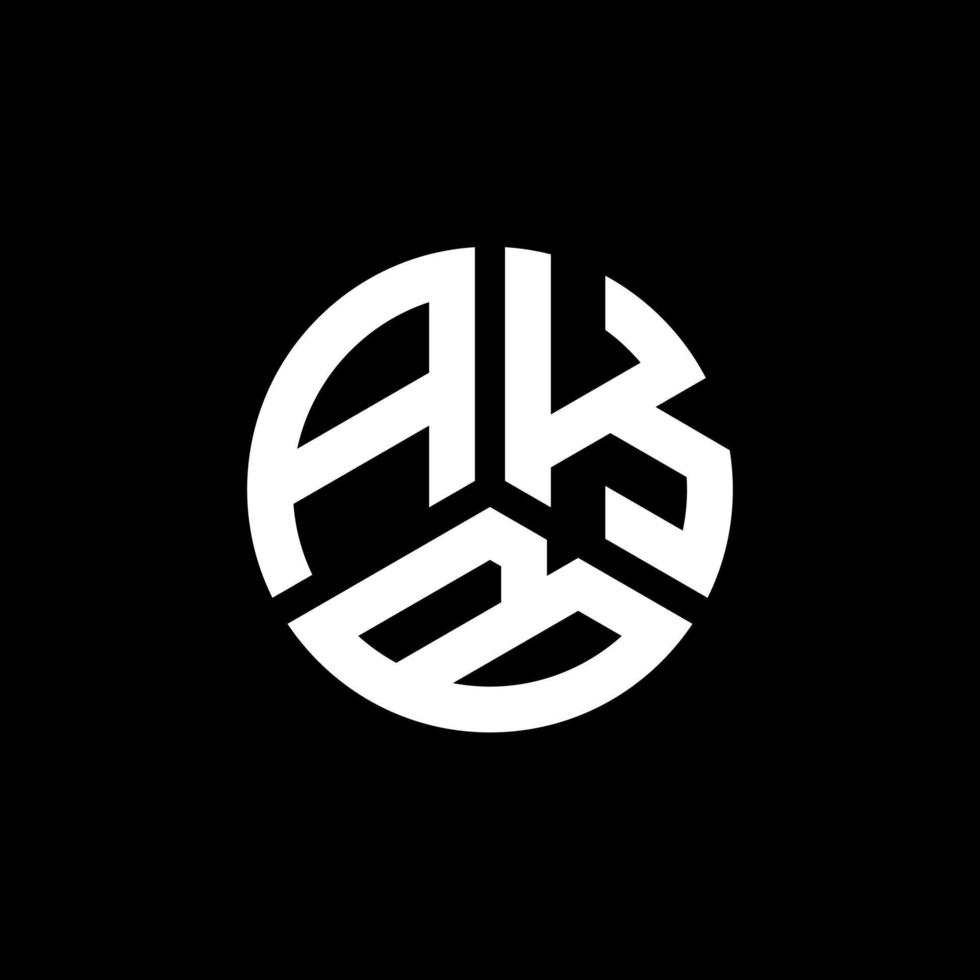 design de logotipo de carta akb em fundo branco. conceito de logotipo de letra de iniciais criativas akb. design de letra akb. vetor