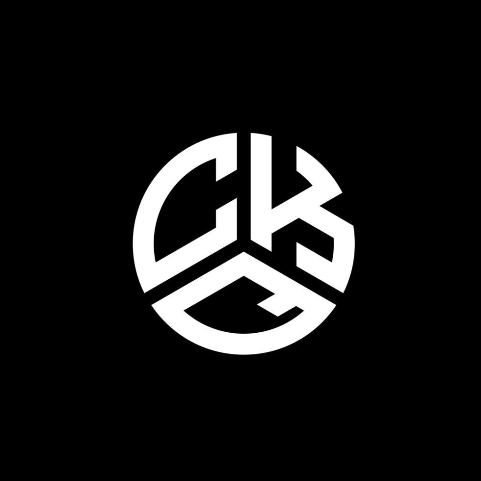design de logotipo de letra ckq em fundo branco. conceito de logotipo de letra de iniciais criativas ckq. design de letra ckq. vetor