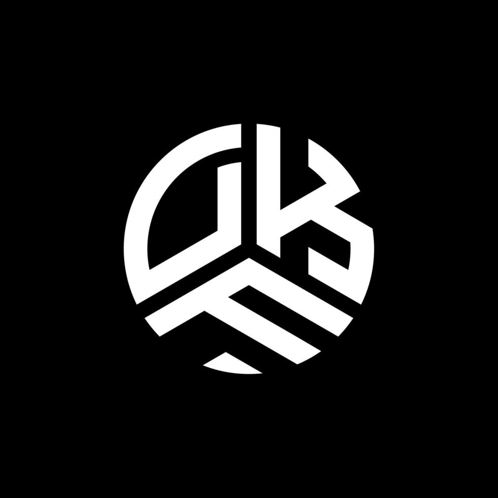design de logotipo de carta dkf em fundo branco. conceito de logotipo de letra de iniciais criativas dkf. design de letra dkf. vetor
