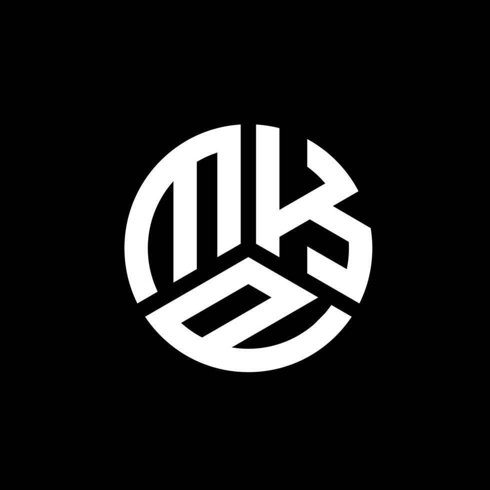 design de logotipo de carta mkp em fundo preto. conceito de logotipo de letra de iniciais criativas mkp. design de letra mkp. vetor