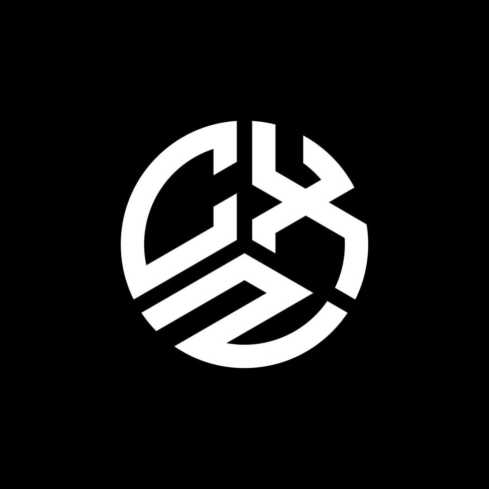 design de logotipo de carta cxz em fundo branco. conceito de logotipo de letra de iniciais criativas cxz. design de letra cxz. vetor