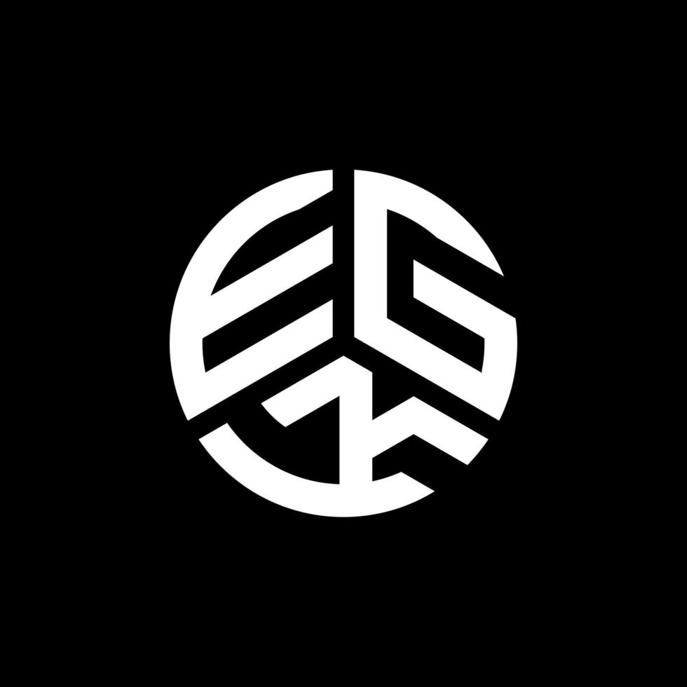 egk design de logotipo de carta em fundo branco. egk conceito de logotipo de letra de iniciais criativas. egk design de letras. vetor