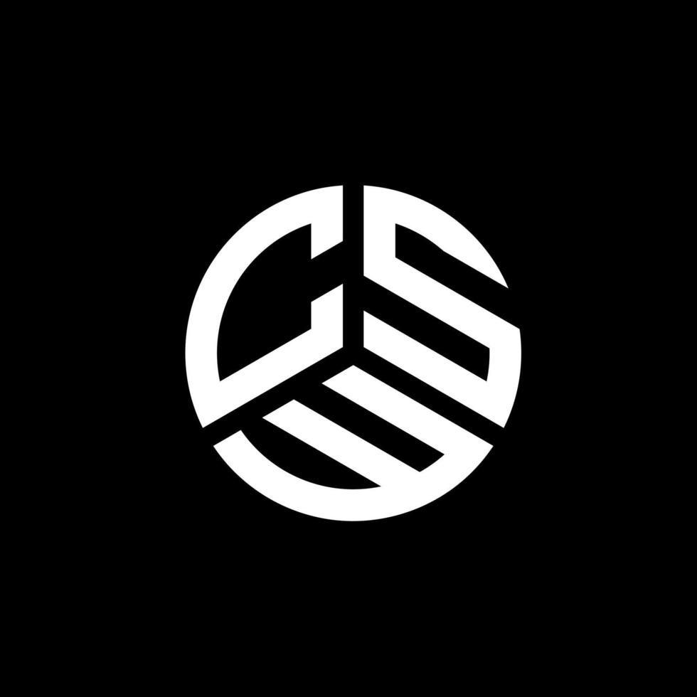 design de logotipo de letra csw em fundo branco. conceito de logotipo de letra de iniciais criativas csw. design de letra csw. vetor