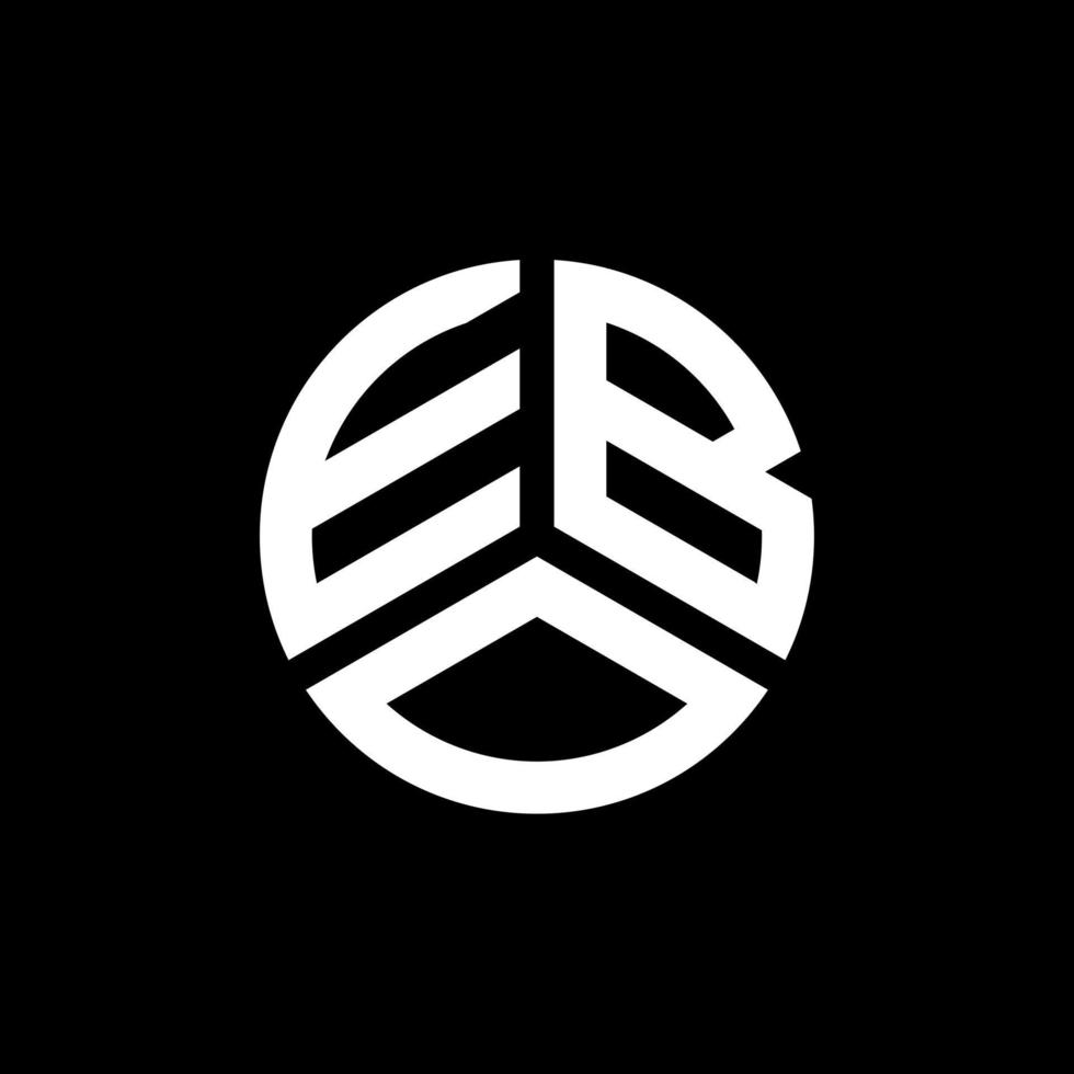 design de logotipo de carta ebo em fundo branco. conceito de logotipo de letra de iniciais criativas ebo. design de letra ebo. vetor