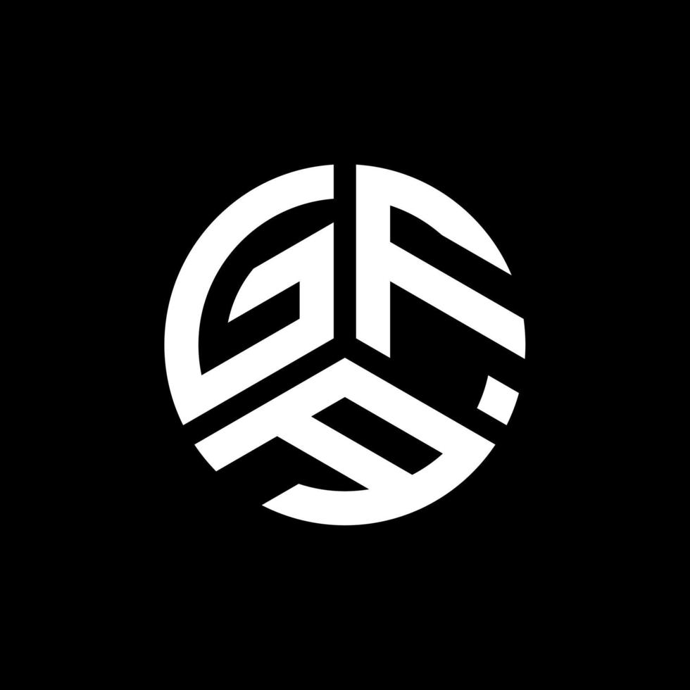 design de logotipo de carta gfa em fundo branco. conceito de logotipo de carta de iniciais criativas gfa. design de letra gfa. vetor