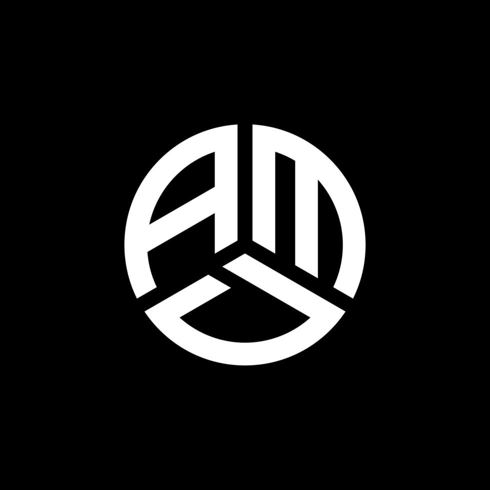 design de logotipo de carta amd em fundo branco. conceito de logotipo de carta de iniciais criativas da amd. design de letra amd. vetor