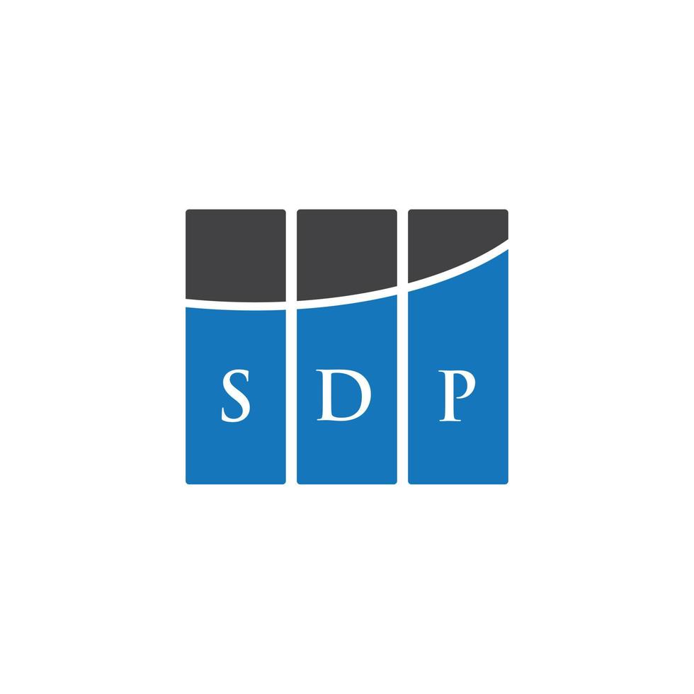 design de logotipo de carta sdp em fundo branco. conceito de logotipo de letra de iniciais criativas sdp. design de carta sdp. vetor