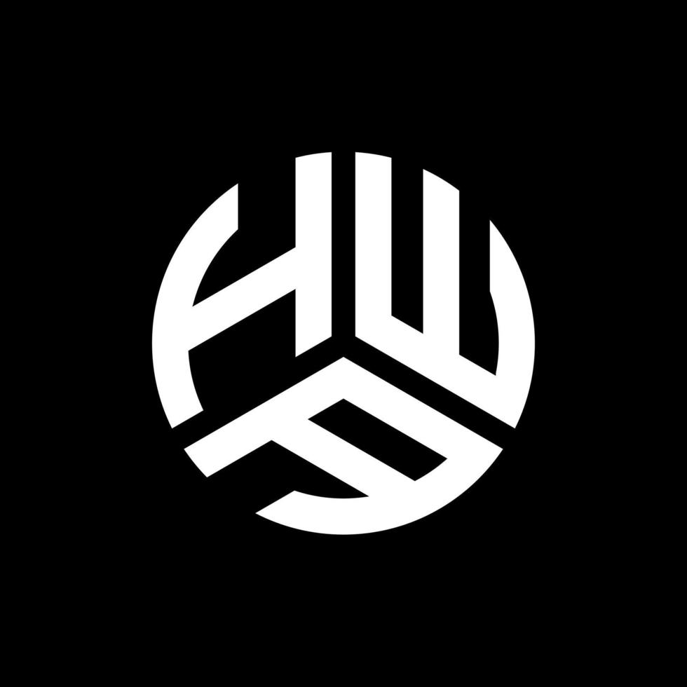 conceito de logotipo de letra de iniciais criativas hwa. hwa carta design.hwa carta logotipo design em fundo branco. conceito de logotipo de letra de iniciais criativas hwa. design de letra hwa. vetor