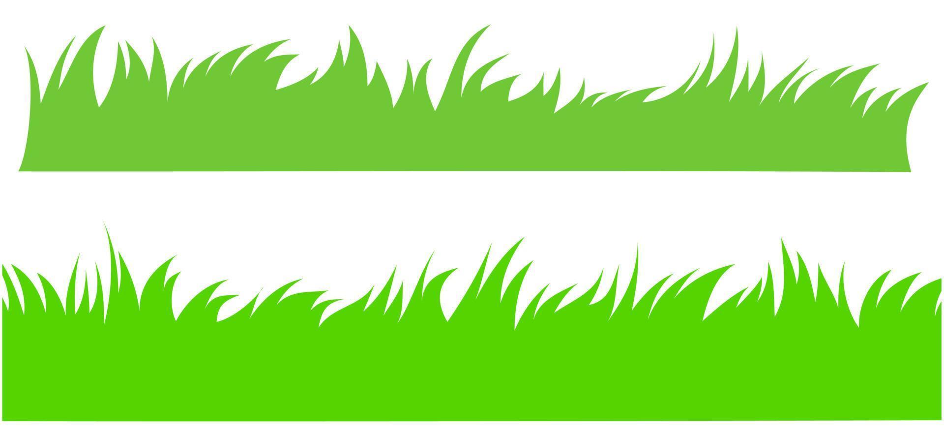 ilustração de grama verde isolado de fundo branco. vetor