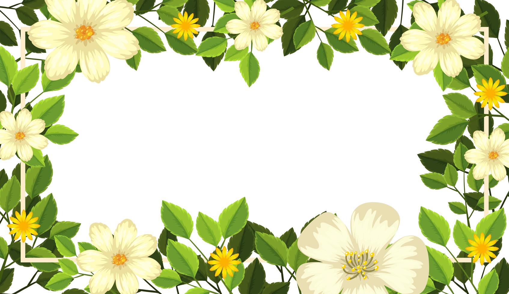 Cartão em branco linda flor vetor