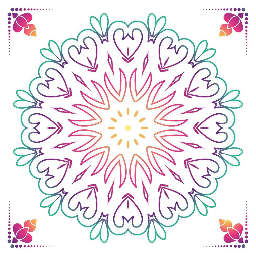 Fundo de desenho de mandala ornamental de luxo na cor ouro vetor