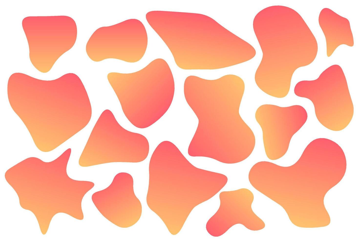 conjunto de blobs forma abstrata orgânica banner design elemento formulário mancha. coleção de vetores de ameba líquida de forma redonda fluida