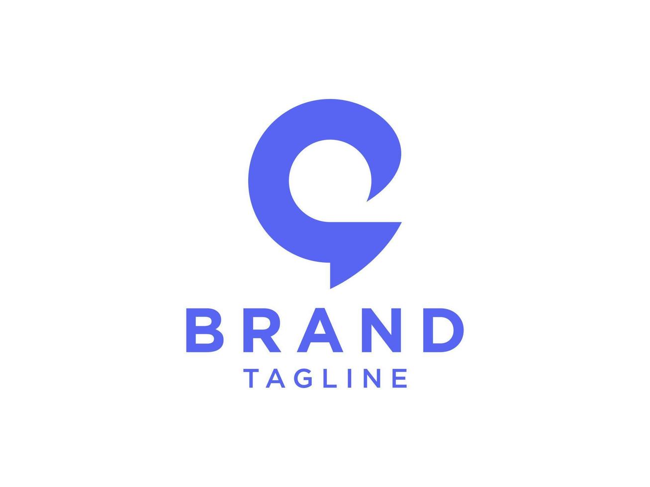 abstrato letra inicial q logotipo. estilo de linha de círculo de forma azul isolado no fundo branco. utilizável para logotipos de negócios e branding. elemento de modelo de design de logotipo de vetor plana.