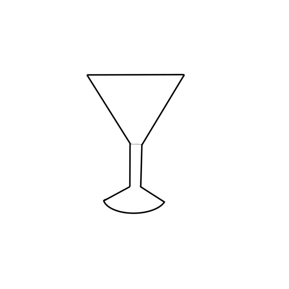 bebida de coquetel bebida para relaxar e celebração doodle de linha orgânica desenhada à mão vetor