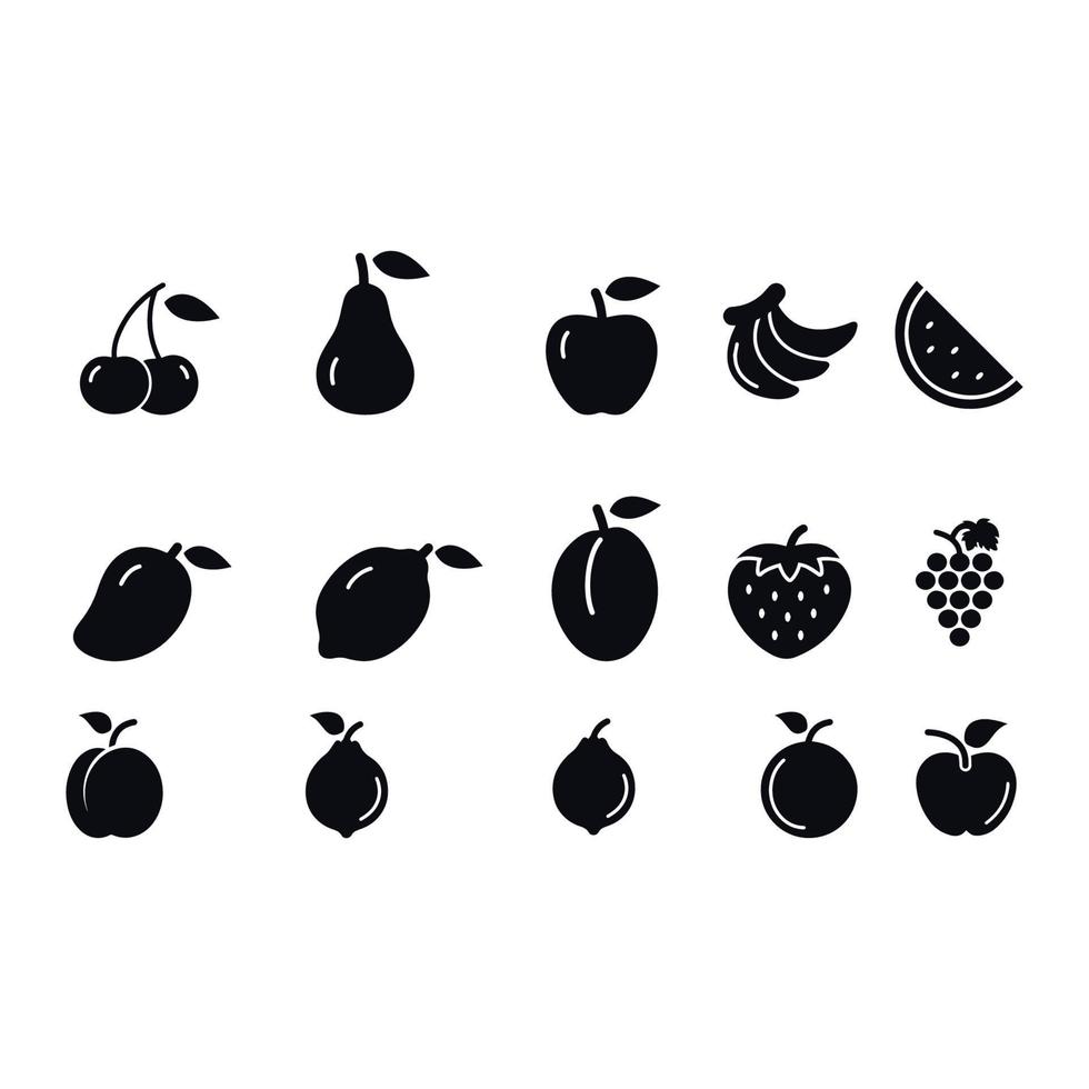 design de vetores de ícones de frutas