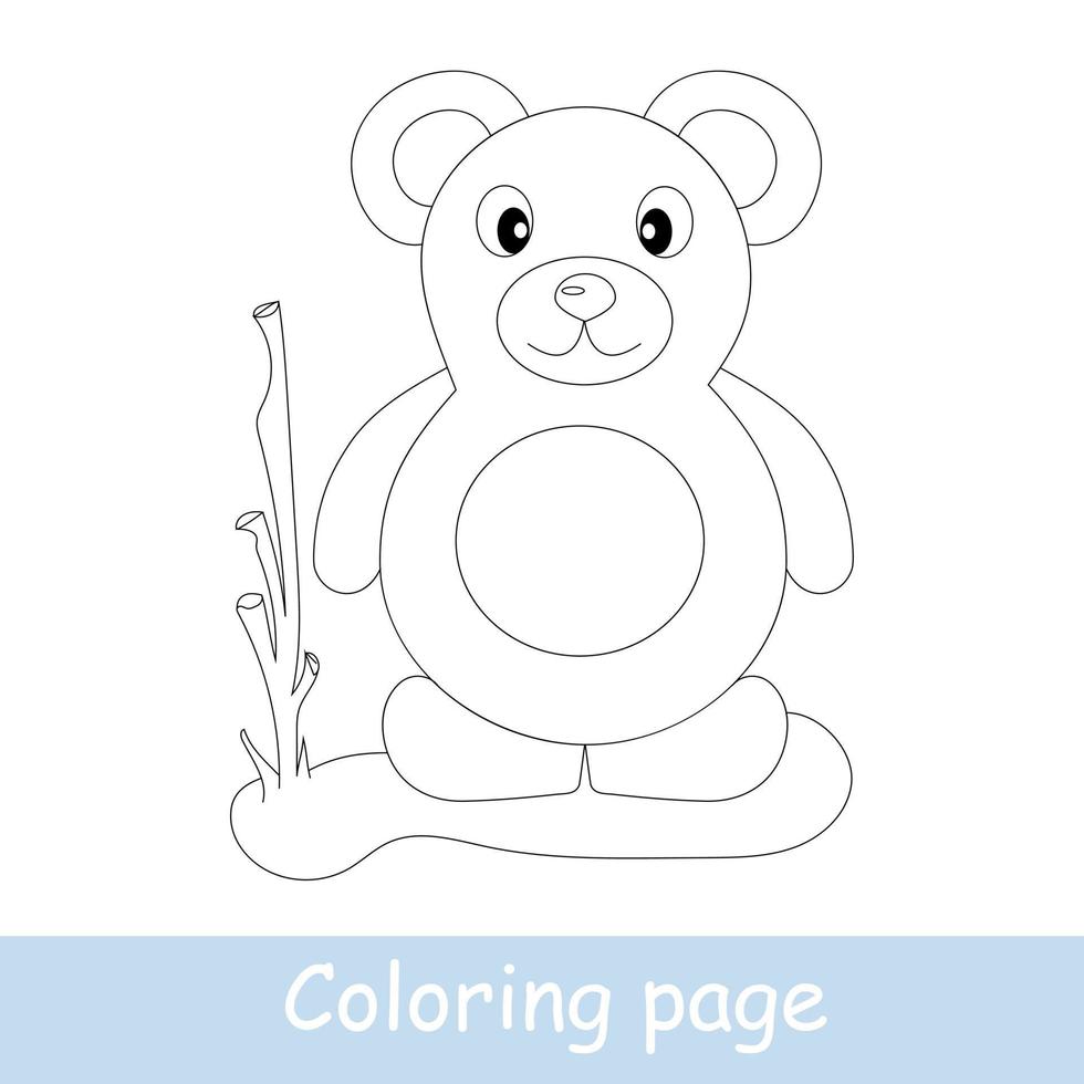 bonito desenho de panda para colorir. aprender a desenhar animais. arte de  linha vetorial, desenho à mão. livro de colorir para crianças. 6968393  Vetor no Vecteezy