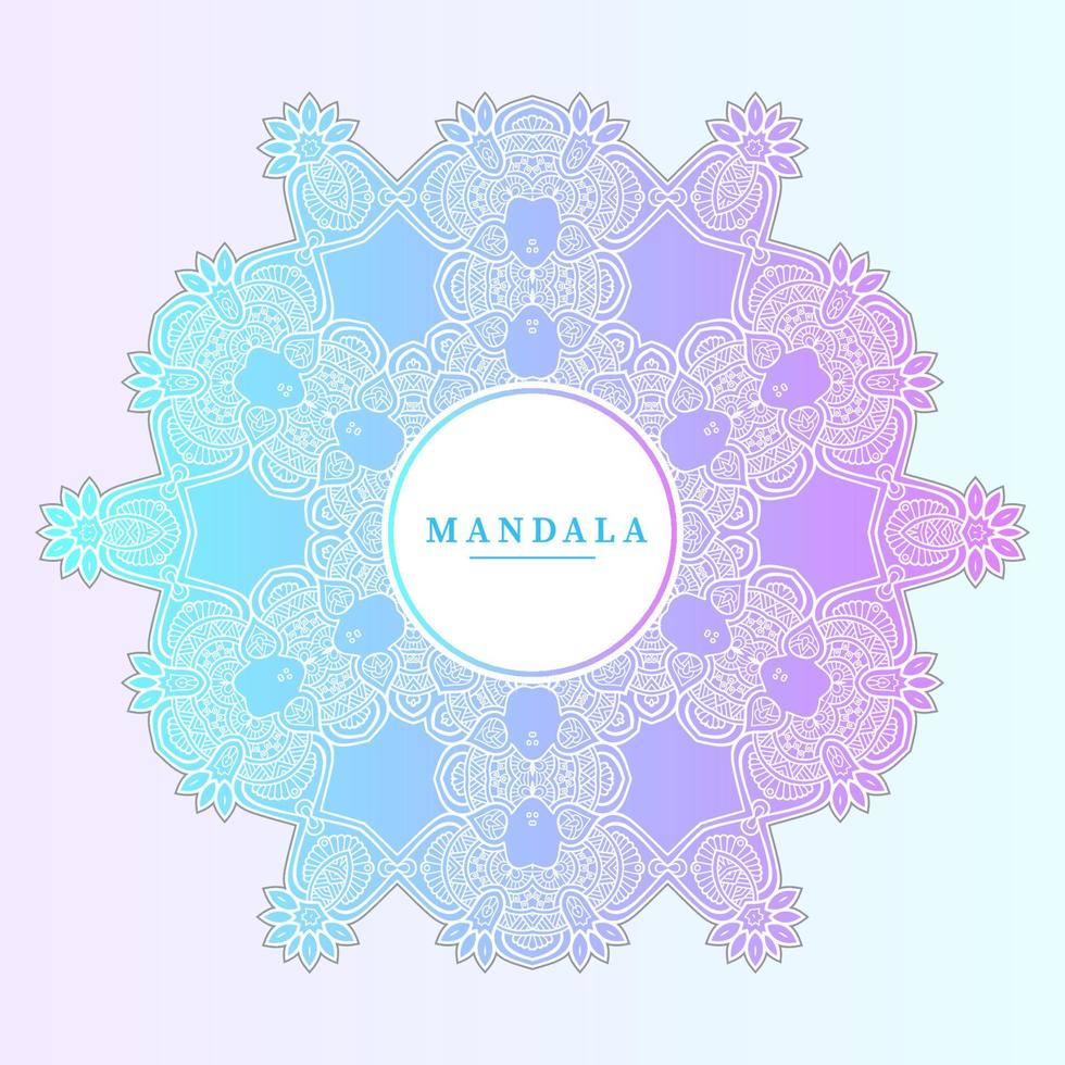 belo design de mandala gradiente de arte de linha vetor