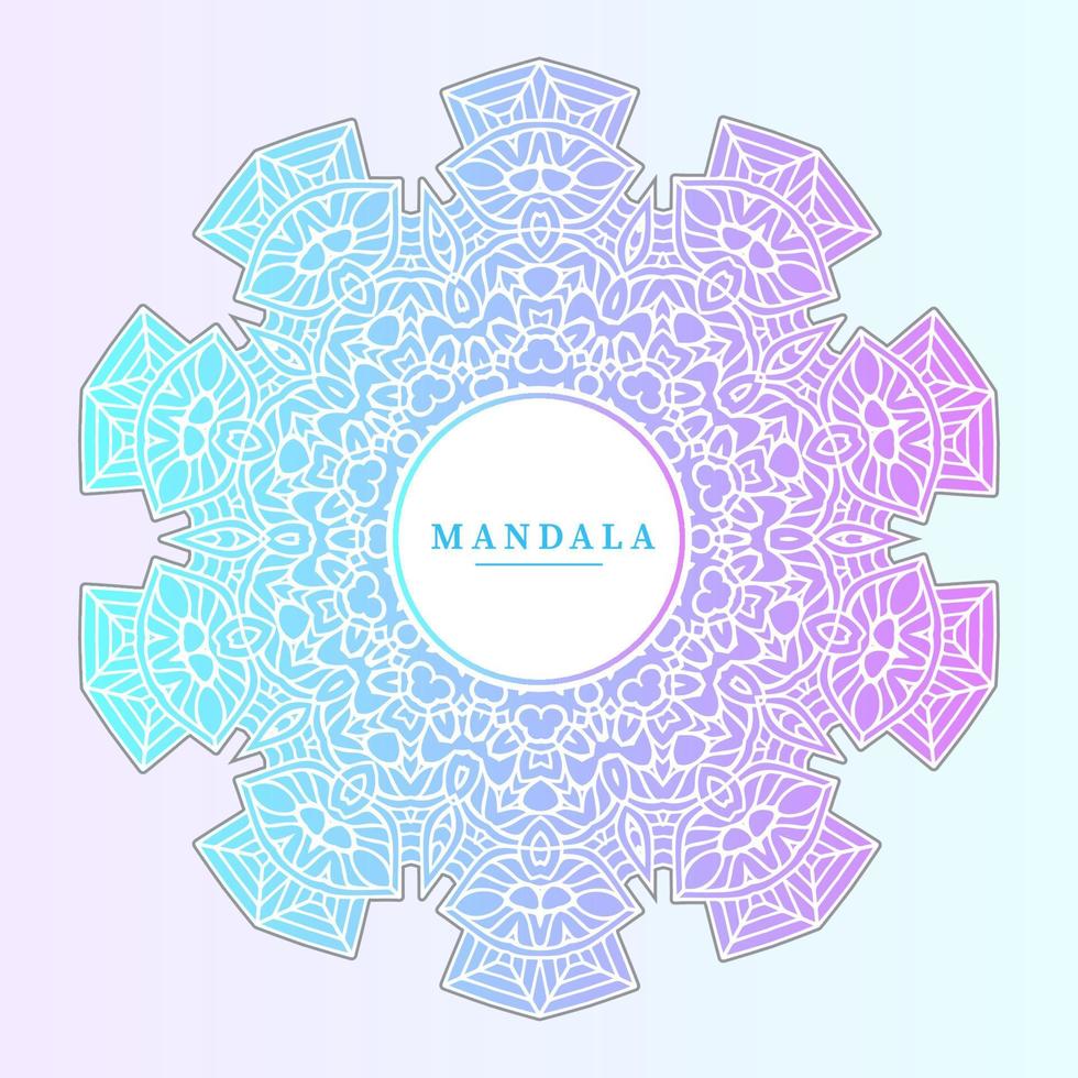 design de mandala gradiente de arte de linha elegante vetor