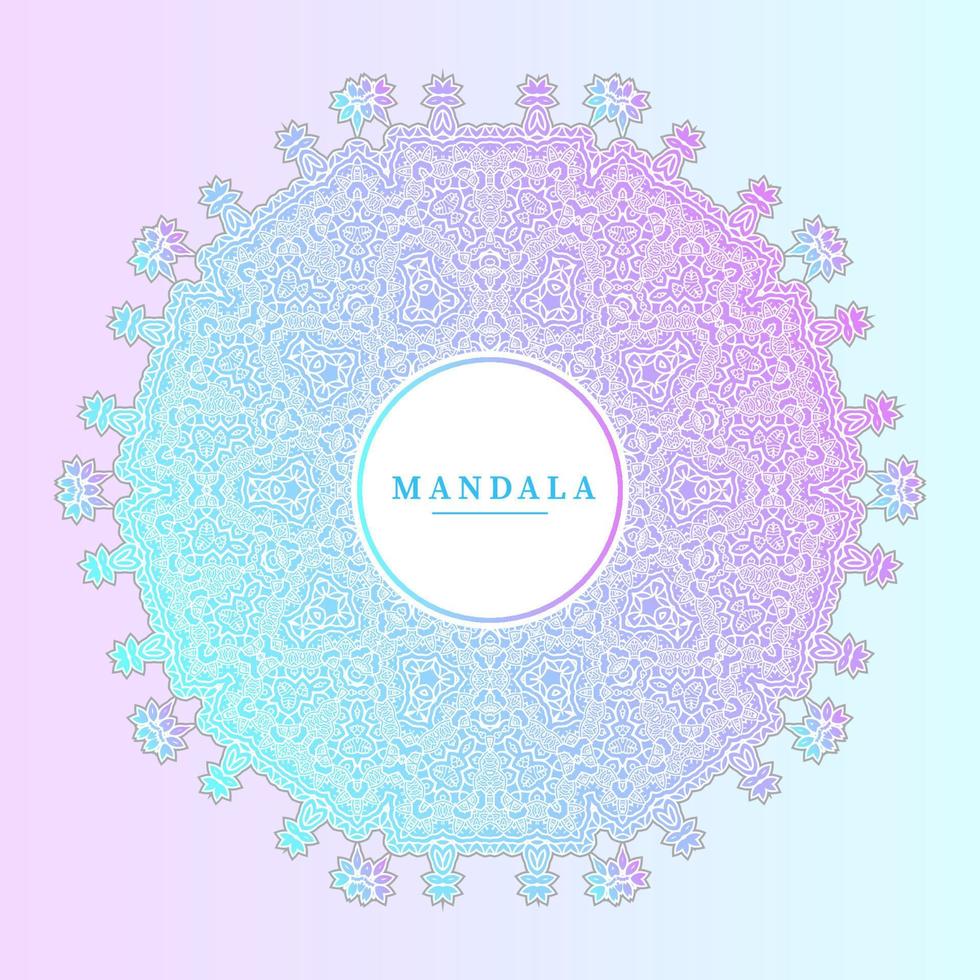 vetor de mandala gradiente de arte de linha para design