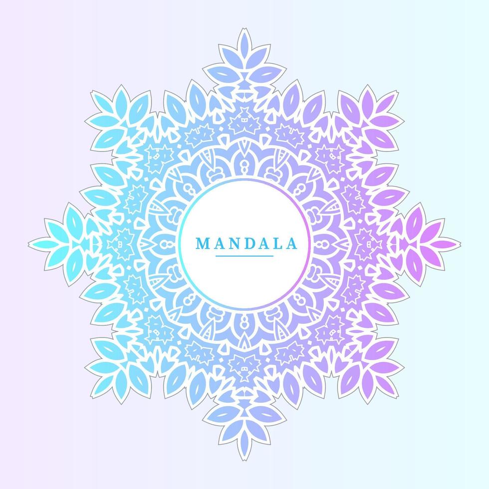 vetor de mandala gradiente de arte de linha linda