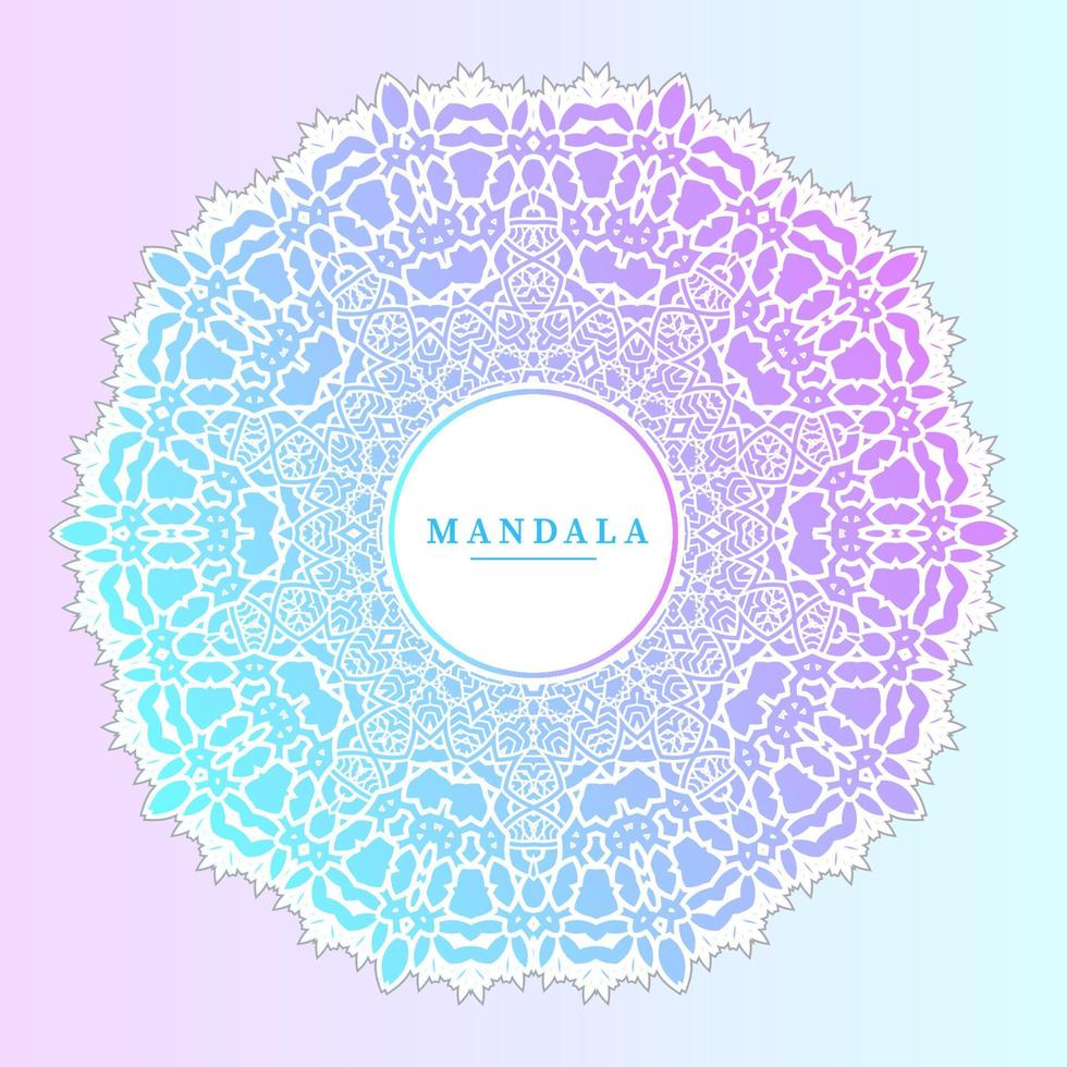 design de mandala gradiente de arte de linha elegante vetor