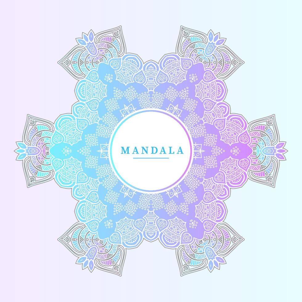 belo design de mandala gradiente de arte de linha vetor