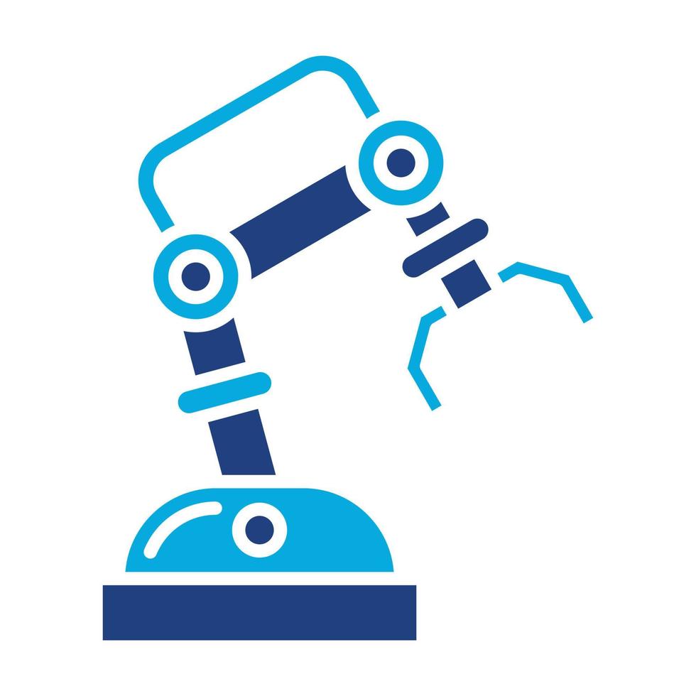 ícone de glifo de braço robótico vetor