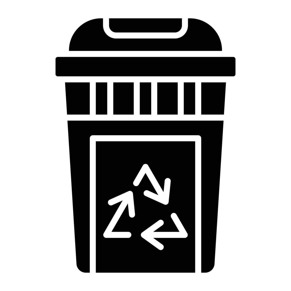 ícone de glifo de resíduos vetor