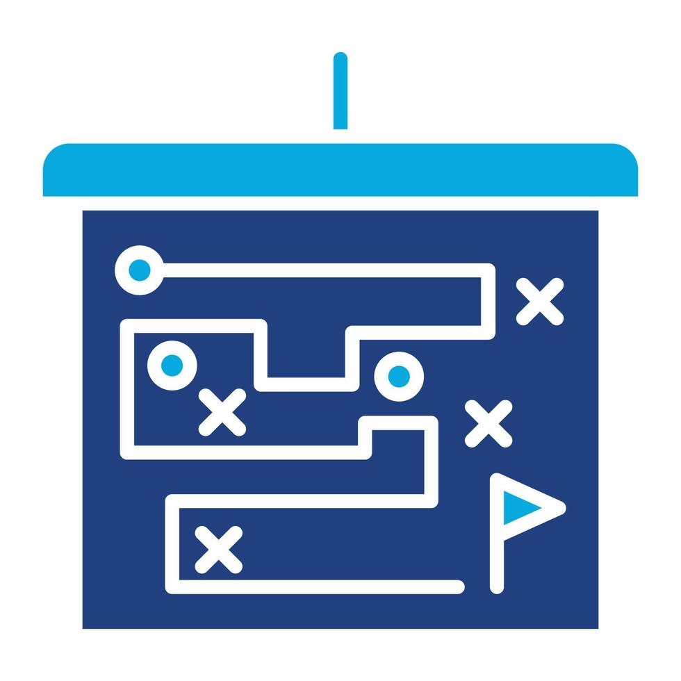 ícone de duas cores de glifo de planejamento vetor
