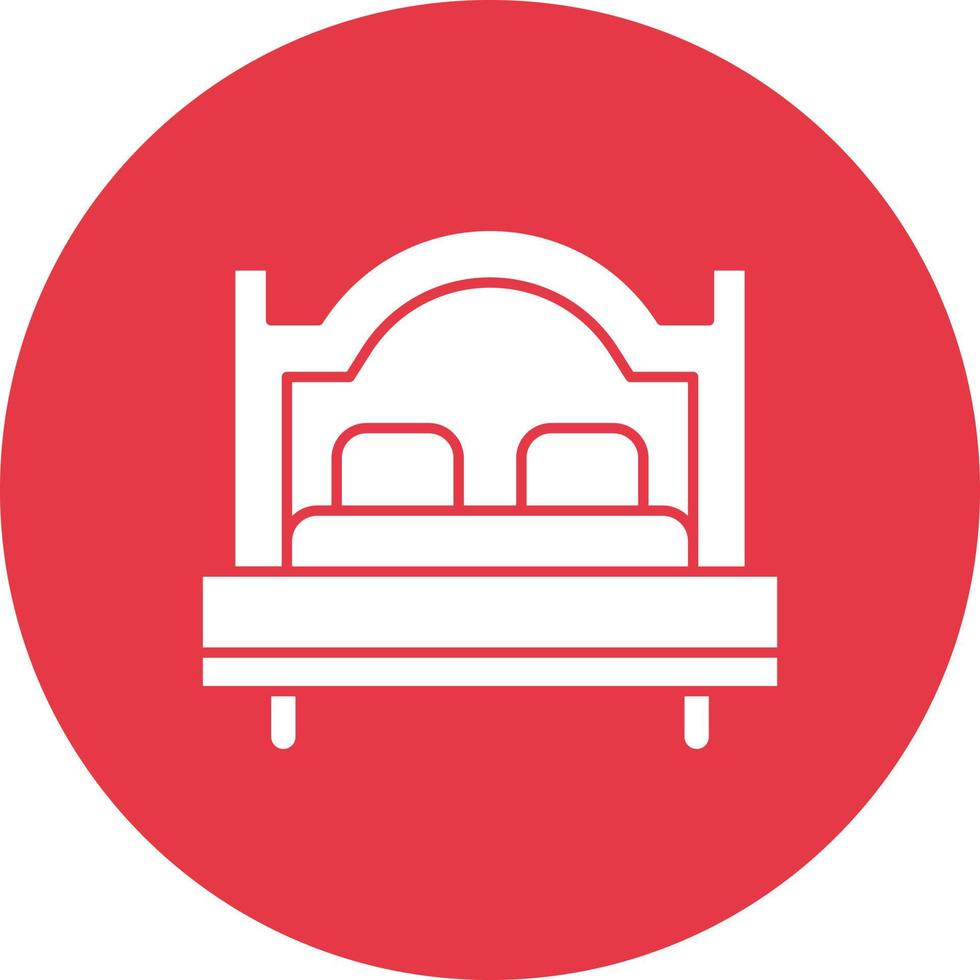 ícone de fundo de círculo de linha de cama vetor