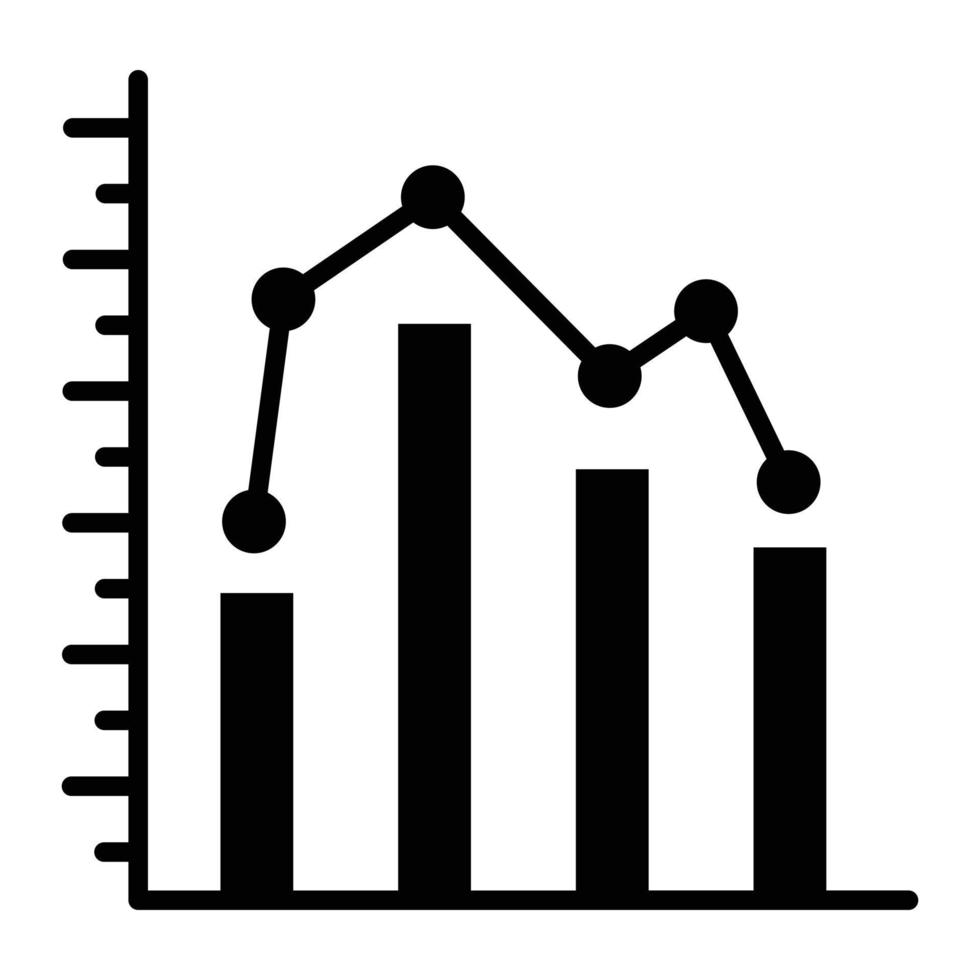 ícone de glifo de gráfico vetor