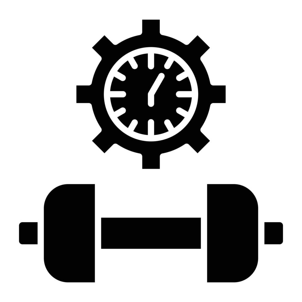 ícone de glifo de exercício vetor